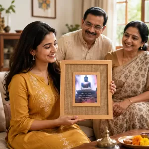 Buddha Laminated Jute Wall Photo Frame, 14 X 16 Inch (F174425) Buddha Laminated Jute Wall Photo Frame, 14 X 16 Inch (F174425)