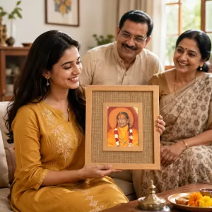 JagadGuru Kripalu Maharaj Laminated Jute Wall Photo Frame, 14 X 16 Inch (F174452) JagadGuru Kripalu Maharaj Laminated Jute Wall Photo Frame, 14 X 16 Inch (F174452)
