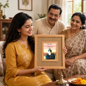 Osho Laminated Jute Wall Photo Frame, 14 X 16 Inch (F174562)