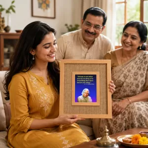 A P J Abdul Kalam Laminated Jute Wall Photo Frame, 14 X 16 Inch (F174629) A P J Abdul Kalam Laminated Jute Wall Photo Frame, 14 X 16 Inch (F174629)