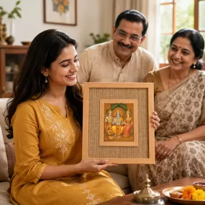 Ram Darbar Laminated Jute Wall Photo Frame, 14 X 16 Inch (F174651) Ram Darbar Laminated Jute Wall Photo Frame, 14 X 16 Inch (F174651)