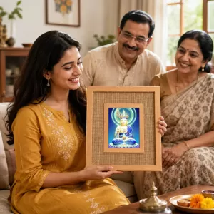 Avalokiteshvara Laminated Jute Wall Photo Frame, 14 X 16 Inch (F174702) Avalokiteshvara Laminated Jute Wall Photo Frame, 14 X 16 Inch (F174702)