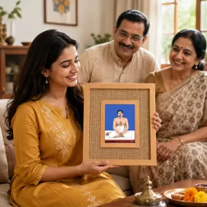 Shree Shree Anukul Laminated Jute Wall Photo Frame, 14 X 16 Inch (F174712) Shree Shree Anukul Laminated Jute Wall Photo Frame, 14 X 16 Inch (F174712)
