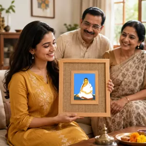 Bara Ma Laminated Jute Wall Photo Frame, 14 X 16 Inch (F174917) Bara Ma Laminated Jute Wall Photo Frame, 14 X 16 Inch (F174917)