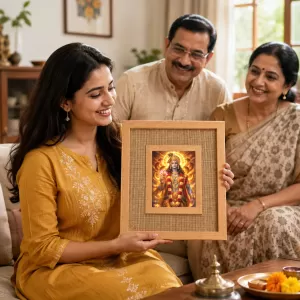 Lord Vishnu Laminated Jute Wall Photo Frame, 14 X 16 Inch (F174944) Lord Vishnu Laminated Jute Wall Photo Frame, 14 X 16 Inch (F174944)