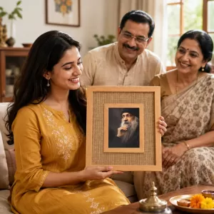 Osho Laminated Jute Wall Photo Frame, 14 X 16 Inch (F174956) Osho Laminated Jute Wall Photo Frame, 14 X 16 Inch (F174956)