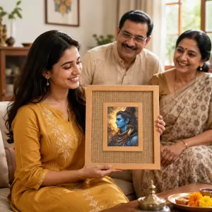 Lord Shiva Laminated Jute Wall Photo Frame, 14 X 16 Inch (F174989) Lord Shiva Laminated Jute Wall Photo Frame, 14 X 16 Inch (F174989)