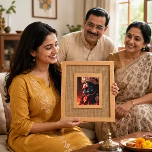 Goddess Kali Laminated Jute Wall Photo Frame, 14 X 16 Inch (F175019) Goddess Kali Laminated Jute Wall Photo Frame, 14 X 16 Inch (F175019)