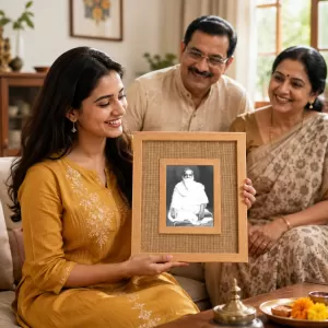 Sri Bhupendra Nath Sanyal Laminated Jute Wall Photo Frame, 14 X 16 Inch (F175053)