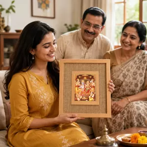 Lord Ram Laminated Jute Wall Photo Frame, 14 X 16 Inch (F175058) Lord Ram Laminated Jute Wall Photo Frame, 14 X 16 Inch (F175058)