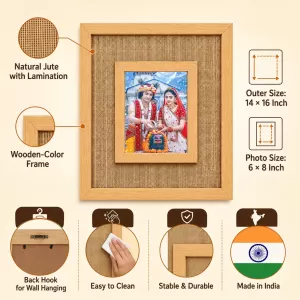 Shree Krishna And Shree Radha Laminated Jute Wall Photo Frame, 14 X 16 Inch (F173915) Shree Krishna And Shree Radha Laminated Jute Wall Photo Frame, 14 X 16 Inch (F173915)