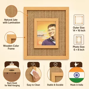 Bill Gates Laminated Jute Wall Photo Frame, 14 X 16 Inch (F173940) Bill Gates Laminated Jute Wall Photo Frame, 14 X 16 Inch (F173940)