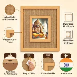 Lord Narasimha Laminated Jute Wall Photo Frame, 14 X 16 Inch (F173950) Lord Narasimha Laminated Jute Wall Photo Frame, 14 X 16 Inch (F173950)
