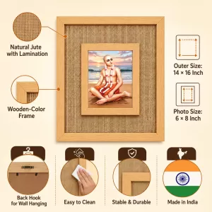 Pravi Shree Chaitannya Laminated Jute Wall Photo Frame, 14 X 16 Inch (F173955) Pravi Shree Chaitannya Laminated Jute Wall Photo Frame, 14 X 16 Inch (F173955)