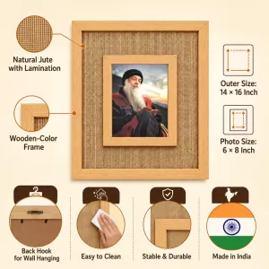 Osho Laminated Jute Wall Photo Frame, 14 X 16 Inch (F173959)