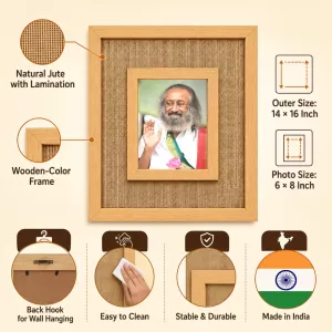 Sri Sri Ravi Sh Laminated Jute Wall Photo Frame, 14 X 16 Inch (F173983) Sri Sri Ravi Sh Laminated Jute Wall Photo Frame, 14 X 16 Inch (F173983)