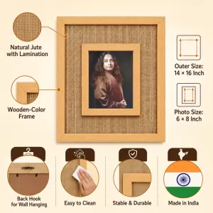 Paramahansa Yogananda Laminated Jute Wall Photo Frame, 14 X 16 Inch (F174002) Paramahansa Yogananda Laminated Jute Wall Photo Frame, 14 X 16 Inch (F174002)