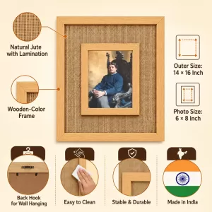 Swami Vivekananda Laminated Jute Wall Photo Frame, 14 X 16 Inch (F174101) Swami Vivekananda Laminated Jute Wall Photo Frame, 14 X 16 Inch (F174101)