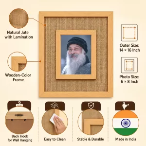 Osho Laminated Jute Wall Photo Frame, 14 X 16 Inch (F174274)