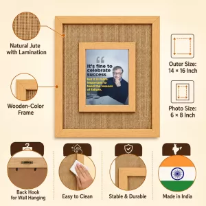 Bill Gates Laminated Jute Wall Photo Frame, 14 X 16 Inch (F174275) Bill Gates Laminated Jute Wall Photo Frame, 14 X 16 Inch (F174275)