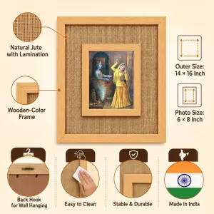 Mira Bai Laminated Jute Wall Photo Frame, 14 X 16 Inch (F174278) Mira Bai Laminated Jute Wall Photo Frame, 14 X 16 Inch (F174278)