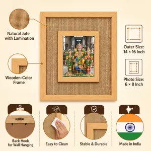 Lord Murugan Laminated Jute Wall Photo Frame, 14 X 16 Inch (F174294) Lord Murugan Laminated Jute Wall Photo Frame, 14 X 16 Inch (F174294)