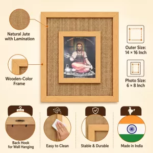 Shiv Gorakshanath Laminated Jute Wall Photo Frame, 14 X 16 Inch (F174379) Shiv Gorakshanath Laminated Jute Wall Photo Frame, 14 X 16 Inch (F174379)