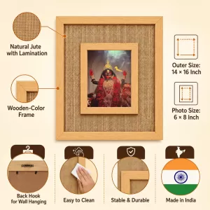 Goddess Kali Laminated Jute Wall Photo Frame, 14 X 16 Inch (F174485) Goddess Kali Laminated Jute Wall Photo Frame, 14 X 16 Inch (F174485)