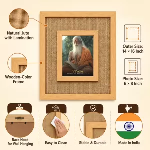 Ved Vyasa Laminated Jute Wall Photo Frame, 14 X 16 Inch (F174511) Ved Vyasa Laminated Jute Wall Photo Frame, 14 X 16 Inch (F174511)