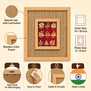 Vibhu Vashisth Laminated Jute Wall Photo Frame, 14 X 16 Inch (F174559) Vibhu Vashisth Laminated Jute Wall Photo Frame, 14 X 16 Inch (F174559)
