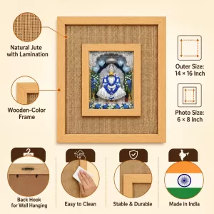 Khatu Shyam Laminated Jute Wall Photo Frame, 14 X 16 Inch (F174563) Khatu Shyam Laminated Jute Wall Photo Frame, 14 X 16 Inch (F174563)