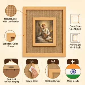 Shree Namdev Maharaj Laminated Jute Wall Photo Frame, 14 X 16 Inch (F174592) Shree Namdev Maharaj Laminated Jute Wall Photo Frame, 14 X 16 Inch (F174592)