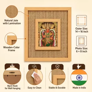 Samayapuram Mariyamman Laminated Jute Wall Photo Frame, 14 X 16 Inch (F174608) Samayapuram Mariyamman Laminated Jute Wall Photo Frame, 14 X 16 Inch (F174608)