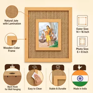 Shravan Kumar Laminated Jute Wall Photo Frame, 14 X 16 Inch (F174620) Shravan Kumar Laminated Jute Wall Photo Frame, 14 X 16 Inch (F174620)