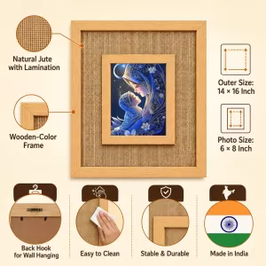 Mother And Baby Laminated Jute Wall Photo Frame, 14 X 16 Inch (F174638) Mother And Baby Laminated Jute Wall Photo Frame, 14 X 16 Inch (F174638)