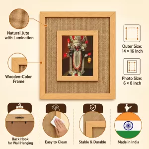 Goddess Kali Laminated Jute Wall Photo Frame, 14 X 16 Inch (F174646) Goddess Kali Laminated Jute Wall Photo Frame, 14 X 16 Inch (F174646)