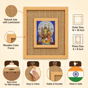 Goddess Kali Laminated Jute Wall Photo Frame, 14 X 16 Inch (F174671) Goddess Kali Laminated Jute Wall Photo Frame, 14 X 16 Inch (F174671)