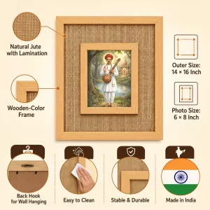 Sant Namdev Maharaj Laminated Jute Wall Photo Frame, 14 X 16 Inch (F174740) Sant Namdev Maharaj Laminated Jute Wall Photo Frame, 14 X 16 Inch (F174740)