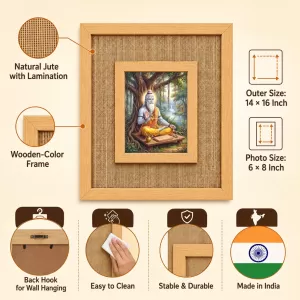 Sri Bhagwan Veda Vyasa Laminated Jute Wall Photo Frame, 14 X 16 Inch (F174746) Sri Bhagwan Veda Vyasa Laminated Jute Wall Photo Frame, 14 X 16 Inch (F174746)
