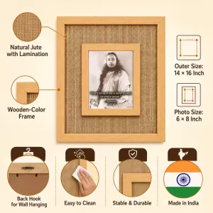 Paramahansa Yogananda Laminated Jute Wall Photo Frame, 14 X 16 Inch (F174844) Paramahansa Yogananda Laminated Jute Wall Photo Frame, 14 X 16 Inch (F174844)