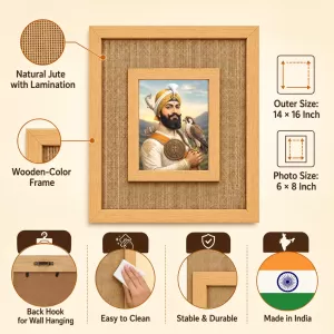 Guru Gobind Sing Laminated Jute Wall Photo Frame, 14 X 16 Inch (F174865) Guru Gobind Sing Laminated Jute Wall Photo Frame, 14 X 16 Inch (F174865)