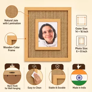 Woman Portrait Laminated Jute Wall Photo Frame, 14 X 16 Inch (F174904) Woman Portrait Laminated Jute Wall Photo Frame, 14 X 16 Inch (F174904)