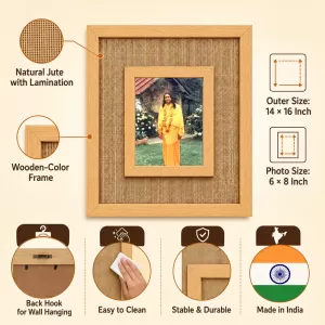 Jagadguru Kripalu Maharaj Laminated Jute Wall Photo Frame, 14 X 16 Inch (F174950) Jagadguru Kripalu Maharaj Laminated Jute Wall Photo Frame, 14 X 16 Inch (F174950)