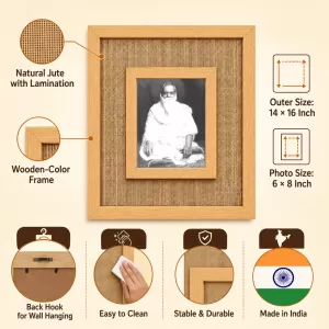 Sri Bhupendra Nath Sanyal Laminated Jute Wall Photo Frame, 14 X 16 Inch (F175053)