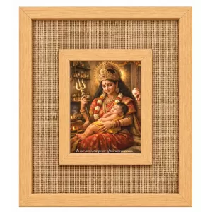 Maa With Durga Boy Laminated Jute Wall Photo Frame, 14 X 16 Inch (F173870) Maa With Durga Boy Laminated Jute Wall Photo Frame, 14 X 16 Inch (F173870)