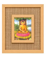 Buddha Laminated Jute Wall Photo Frame, 14 X 16 Inch (F173876)