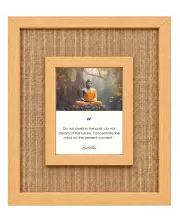 Buddha Laminated Jute Wall Photo Frame, 14 X 16 Inch (F173877)