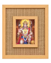 Hanuman Laminated Jute Wall Photo Frame, 14 X 16 Inch (F173878)