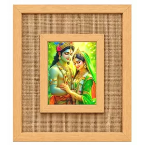 Radha Krishna Laminated Jute Wall Photo Frame, 14 X 16 Inch (F173879) Radha Krishna Laminated Jute Wall Photo Frame, 14 X 16 Inch (F173879)