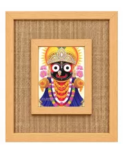 Lord Jagannath Laminated Jute Wall Photo Frame, 14 X 16 Inch (F173880)